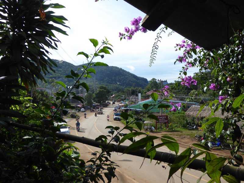 View of Pang Mapha Main Street from the fabulous Busaba restaurant