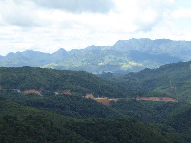 Looking back down the road we'd climbed
